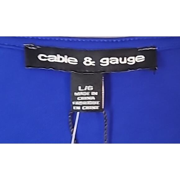 Women’s Blue Sleeveless V-Neck Zipper Jersey Tunic Top NWT Size Large - Picture 5 of 9